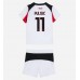 Maillot de foot AC Milan Christian Pulisic #11 Extérieur vêtements enfant 2025-26 Manches Courtes (+ pantalon court)